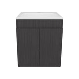 Bathroom Vanity 45 Meka, with Two Drawers and Open Shelf, Black B200P313687