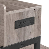 59 inch bar table, dining table, sofa table with power socket and LED light, 3 saddle stools, W2972P313230