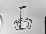 3-Light Farmhouse Kitchen Island Lighting,5 Light Industrial Linear Chandelier for Dining Room Metal W5008P465017