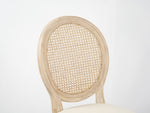 ZUN HengMing Upholstered Fabrice With Rattan Back French Dining Chair with rubber legs,Set of 2,Beige W212137125