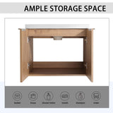 Bathroom Cabinet With Sink,Soft Close Doors,Float Mounting Design,24 Inch For Small W99950714