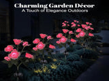 Solar Rose Lights Outdoor, 2 Pack with 14 Rose Flowers Waterproof Color Changing LED Flower Lights, 60176048