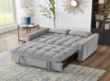 4 in1 Loveseat Sofa Bed Armrests & Storage Pockets, Multi-Function Tufted Pull-out Sofa Bed W2186P166130