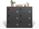 6-Door Employee Storage Locker, Metal Lockers for Office, Gym, School, and Homewith Card Slot 30035722