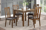Brown Finish 5pc Dining Table and 4 Side Chairs Upholstered Seat Wooden Kitchen Dining Furniture B011P170887
