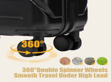 20 Inch ABS Hard Shell Travel Checked Luggage - Scratch Resistant Surface Four Multi-Directional W2787P437148