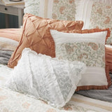 9 Piece Cotton Percale Comforter Set Coral King B03596895