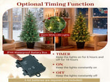 2 Pcs 4FT LED Trees Christmas with Timer and 15 Red Berry Clusters, Easy Assembl 70213027