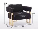 TS Modern decorative chair, living room side chair with gold metal legs, no wheels, suitable for 64040358