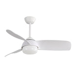 ZUN 42 Inch Decorative ABS Ceiling Fan With 6 Speed Remote Control Dimmable Reversible DC Motor With Led W882140937