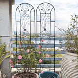 2 Pack Metal Garden Trellis 86.7" x 19.7" Rustproof Trellis for Climbing Plants Outdoor Flower 46403459
