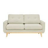 67.7" Wide Mid-Century Modern Upholstered Tufted Loveseat Sofa With Wooden Legs B343P320253