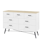 ZUN 7 Drawer Dresser for Bedroom with Deep Drawers, Wood & Chest of Drawers, Modern White Long W1820P152746