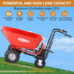 ZUN RedRock Wheelbarrow Utility Cart Electric Powered Cart 48V28Ah 500W Capacity 500lbs Material ET295651RED