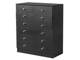 Modern Simple 7-Drawer Dresser Black 03548934