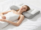 Dual Zone Support Bed Pillow, Ergonomic Pillow with Ear Cutout for Side Sleepers, Breathable Mesh 31749542