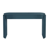 TREXM Entryway Table with Natural Wood Grain Finish, Console Table with Fluted Design, Oval Top and N715P288632M