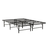 ZUN Metal Mattress Foundation Bed Frame, King Size Bed Base, Bedroom Furniture, Black B011P204497