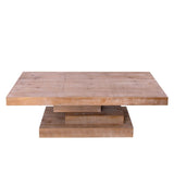 Modern Rustic Wood Coffee Table ,Farmhouse style coffee table,Wood block base coffee table, Living W2729P298162