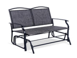 2-Person Outdoor Glider Bench, Patio Double Swing Rocking Chair Loveseat w/Powder Coated Steel 85324550