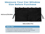2 Pack Car Window Shades Magnetic Car Window Shade, 3 Adjustable Modes Dual Layer Polyester Car Side 57359391