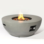 ZUN Steel Propane Fire Bowl Outdoor Round Propane Fire Pit with Tank Holder W853P193940