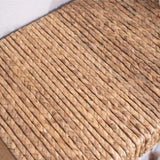 69" Natural Seagrass Console Table Handwoven Top with Engineered Wood Frame W2729P270759