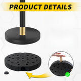 Stanchions and Velvet Ropes, 6 Pcs Crowd Control Barriers with 4 Black Velvet Ropes, Stainless Steel 79914294