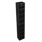 ZUN 8-Tier Media Tower Rack, CD DVD Slim Storage Cabinet with Adjustable Shelves, Tall Narrow Bookcase W1781105106