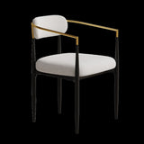 dining chairs set of 2 white , medieval modern dining chairs, teddy velvet chairs with metal legs, W1727P234051