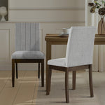 ZUN Upholstered Channel-back Dining Chair Set of 2 B035P262673