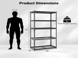 72" Adjustable Height Metal Storage Shelves with Anti-Tipping Kit, Expandable Organizer for Garage & 57259093