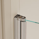 30 in. W * 58 in. H rotation shaft door Shower Doors for Bathtub, 1/4" Thick SGCC Tempered W2965P277718