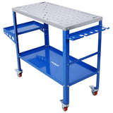 Welding Table 36"x18", 1200lbs Load Capacity Steel Welding Workbench Table on Wheels, Portable Work W465P176039
