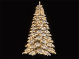 9ft Pre-Lit Snow Flocked Christmas Tree - 500 Warm White LEDs, 1223 Branch Tips, 3 Lighting Modes 79063932