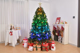 ZUN 6 FT Pre-lit Artificial Christmas Tree, APP Controlled Xmas Tree Hinged Branches with 330 RGB Lights 40315249