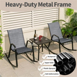 2 PCS Metal Patio Rocking Chair 52579808