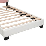 Twin size Upholstered Princess Bed With Crown Headboard,Twin Size Platform Bed with Headboard and N733P180807K