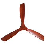 ZUN 60 Inch Elegant Ceiling Fan with Remote Control,3 Mahogany Solid Wood Blades, Suitable for Indoor KBS-6005-1