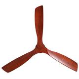 60 Inch Elegant Ceiling Fan with Remote Control,3 Mahogany Solid Wood Blades, Suitable for Indoor KBS-6005-1