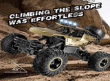 2026 2 Batteries 112 Rock Crawler Rechargeable Off Road Truck 4WD , golden Metal Shell LED 70580711