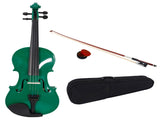 New 4/4 Acoustic Violin Case Bow Rosin Green 31954784