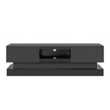 ZUN 63inch BLACK morden TV Stand with LED Lights,high glossy front TV Cabinet,can be assembled in Lounge W67963298