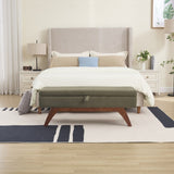 COOLMORE Teddy wool fabric, solid wood feet for solid weighing, and bed end stool with storage W1539P242730