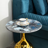 Sofa Side Table, Iron Round Tray Coffee Table, Bedroom Bedside Table/Leisure Table, Balcony W2723P262927