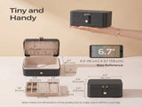 2-Layer Portable Travel Jewelry Case, Gray Luxe Organizer 34198548