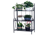 Metal Foldable 3-Tier Plant & Home Dcor Display Stand Rack / Book Shelf 04893666