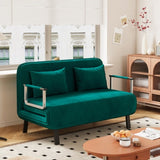 39 Convertible Chair Bed, Tri-Fold Sofa Bed with Adjustable Backrest & Pillow, Leisure Chaise W1767P192816