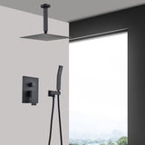 Ceiling Mounted Shower System Combo Set with Handheld and 12"Shower head TH6006-12MB