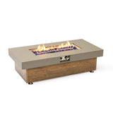 48_inch Iron Fire Pit Table with Wood Grain W3131P277179